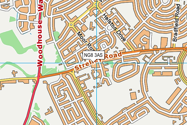 NG8 3AS map - OS VectorMap District (Ordnance Survey)