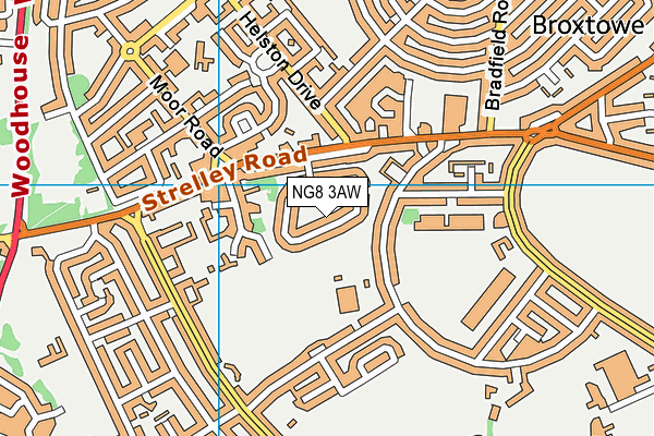 NG8 3AW map - OS VectorMap District (Ordnance Survey)