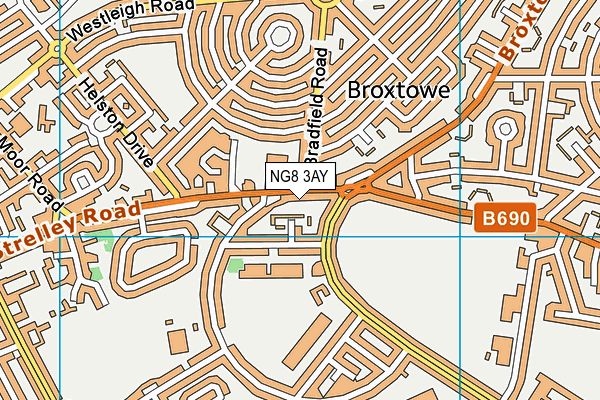 NG8 3AY map - OS VectorMap District (Ordnance Survey)