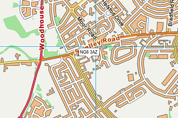 NG8 3AZ map - OS VectorMap District (Ordnance Survey)