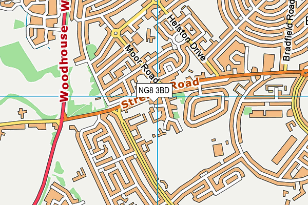 NG8 3BD map - OS VectorMap District (Ordnance Survey)