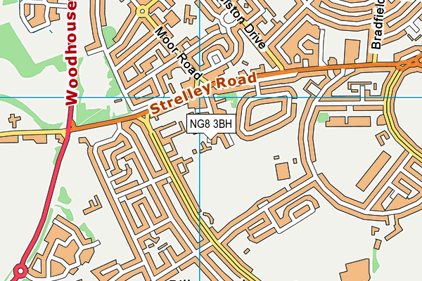 NG8 3BH map - OS VectorMap District (Ordnance Survey)