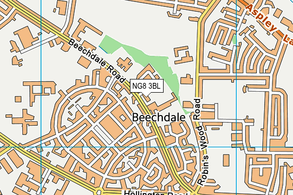 NG8 3BL map - OS VectorMap District (Ordnance Survey)