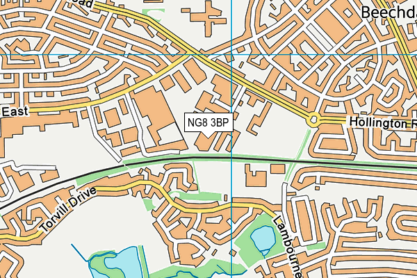 NG8 3BP map - OS VectorMap District (Ordnance Survey)