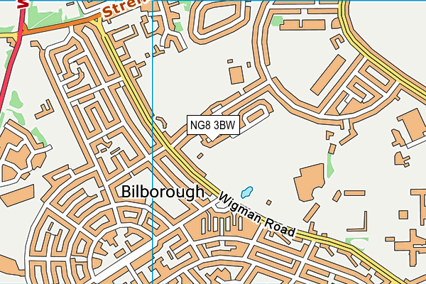 NG8 3BW map - OS VectorMap District (Ordnance Survey)
