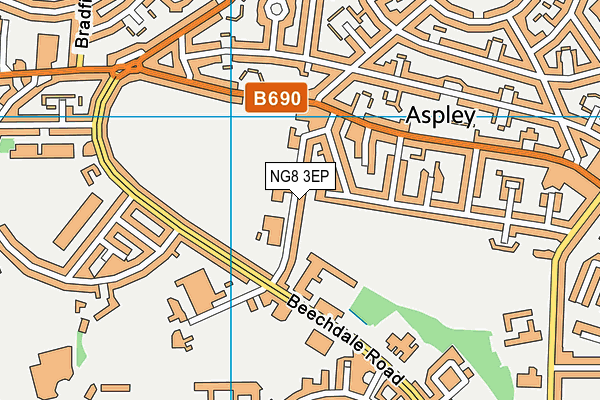 NG8 3EP map - OS VectorMap District (Ordnance Survey)