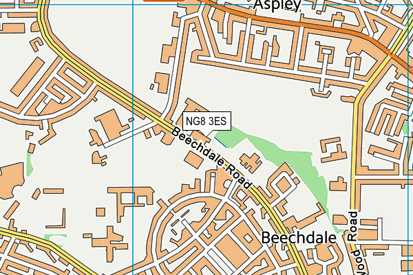 NG8 3ES map - OS VectorMap District (Ordnance Survey)
