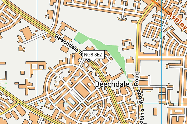 NG8 3EZ map - OS VectorMap District (Ordnance Survey)