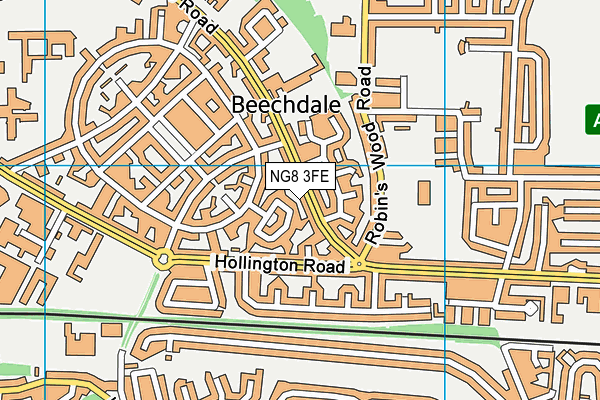 NG8 3FE map - OS VectorMap District (Ordnance Survey)