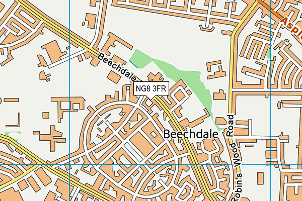 NG8 3FR map - OS VectorMap District (Ordnance Survey)