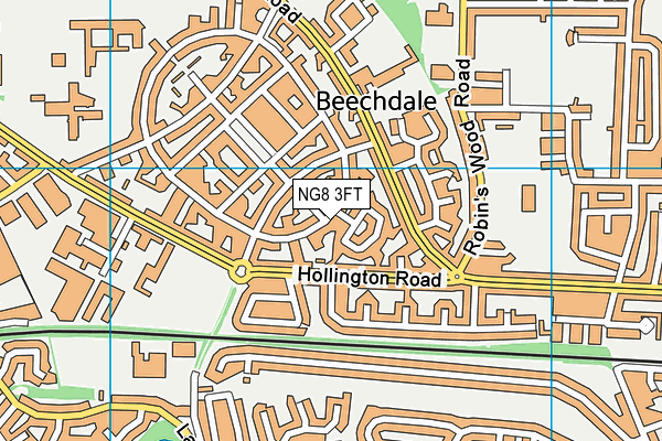 NG8 3FT map - OS VectorMap District (Ordnance Survey)