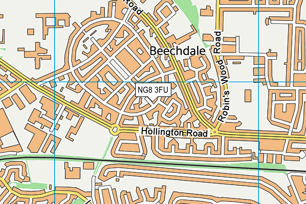 NG8 3FU map - OS VectorMap District (Ordnance Survey)