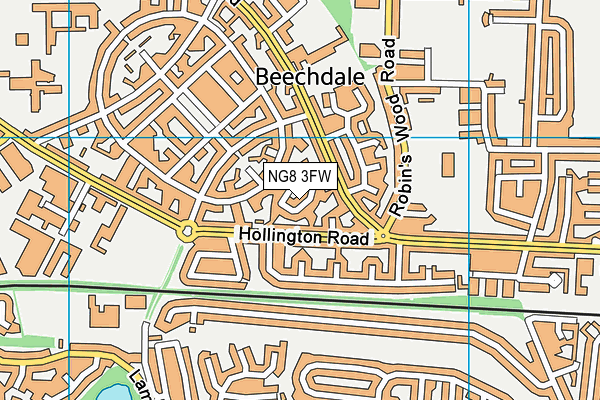 NG8 3FW map - OS VectorMap District (Ordnance Survey)