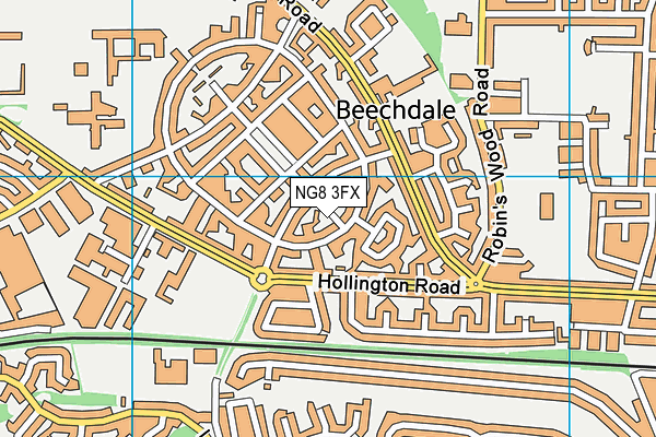 NG8 3FX map - OS VectorMap District (Ordnance Survey)