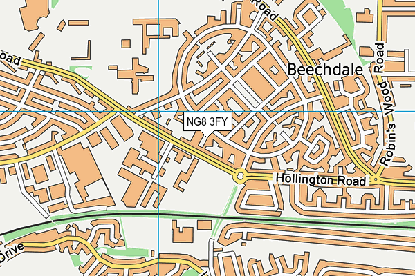 NG8 3FY map - OS VectorMap District (Ordnance Survey)