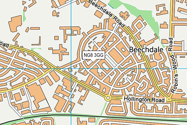 NG8 3GG map - OS VectorMap District (Ordnance Survey)