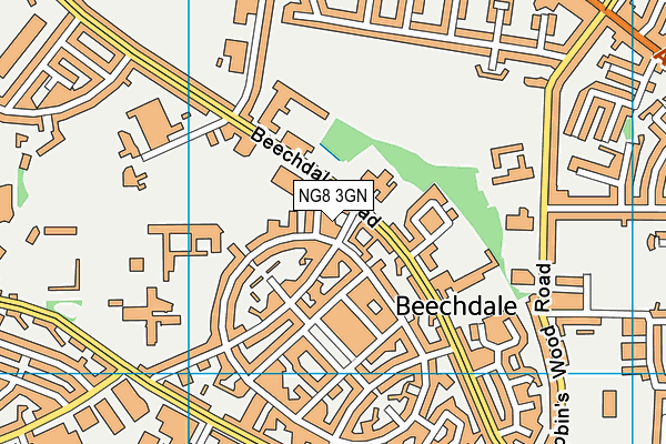 NG8 3GN map - OS VectorMap District (Ordnance Survey)