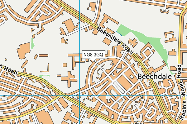 NG8 3GQ map - OS VectorMap District (Ordnance Survey)