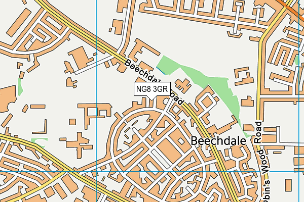 NG8 3GR map - OS VectorMap District (Ordnance Survey)