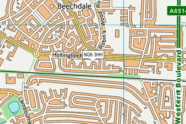 NG8 3HH map - OS VectorMap District (Ordnance Survey)