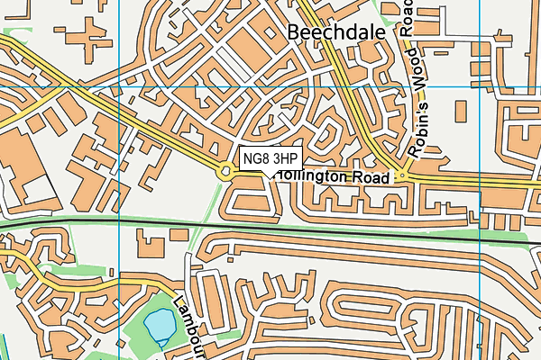 NG8 3HP map - OS VectorMap District (Ordnance Survey)