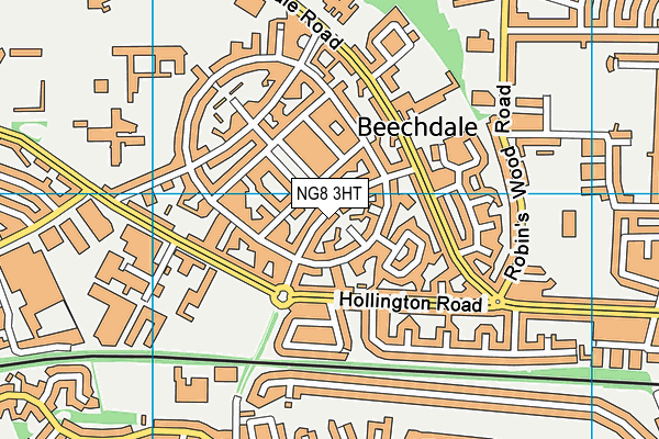 NG8 3HT map - OS VectorMap District (Ordnance Survey)