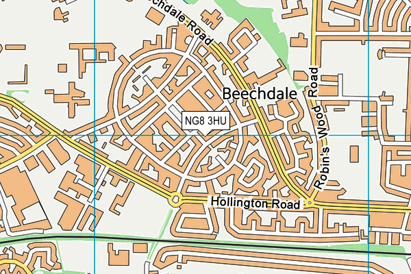 NG8 3HU map - OS VectorMap District (Ordnance Survey)