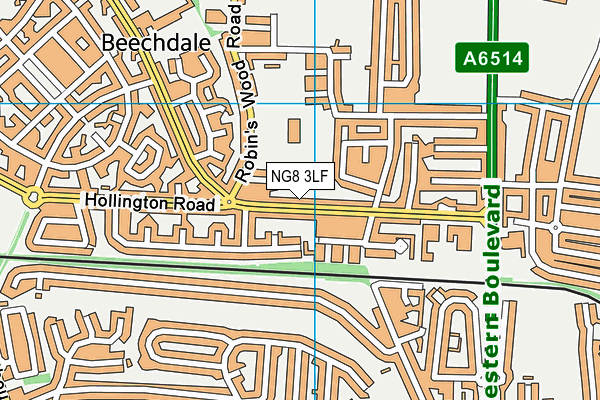 NG8 3LF map - OS VectorMap District (Ordnance Survey)