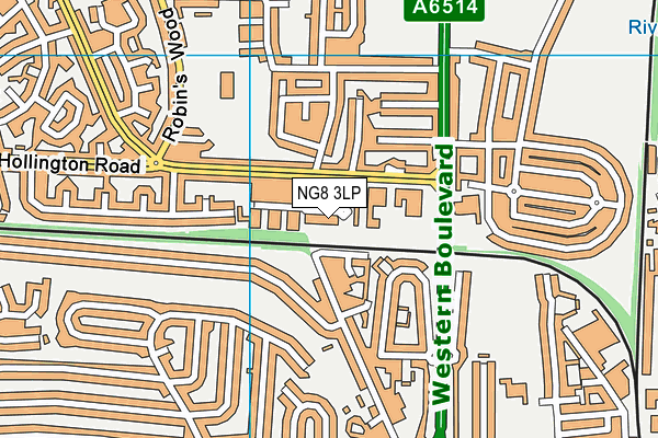 NG8 3LP map - OS VectorMap District (Ordnance Survey)