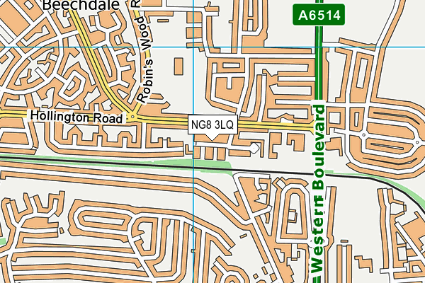 NG8 3LQ map - OS VectorMap District (Ordnance Survey)