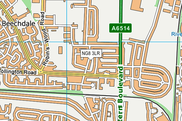 NG8 3LR map - OS VectorMap District (Ordnance Survey)