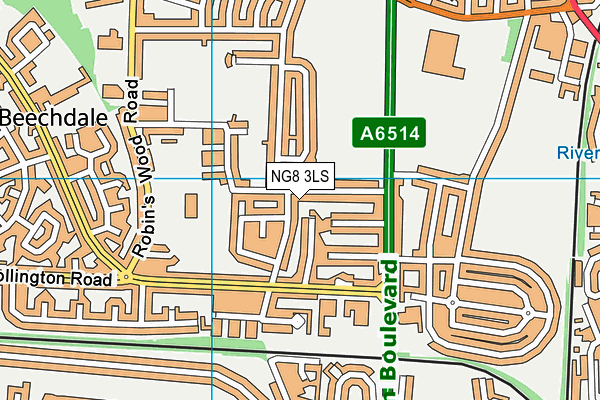 NG8 3LS map - OS VectorMap District (Ordnance Survey)