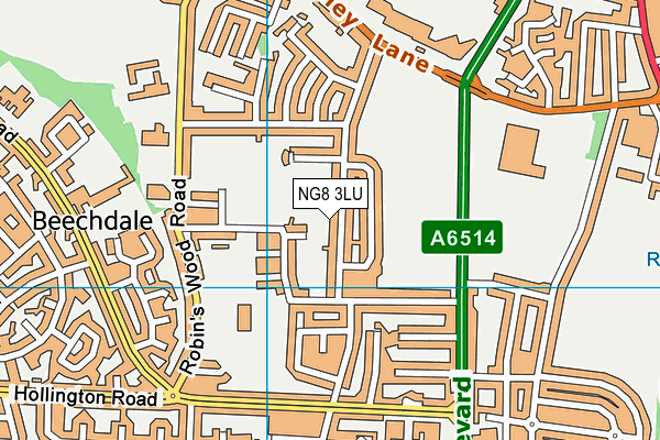 NG8 3LU map - OS VectorMap District (Ordnance Survey)