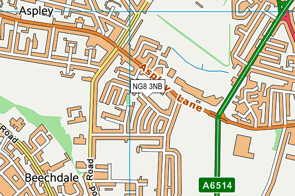 NG8 3NB map - OS VectorMap District (Ordnance Survey)