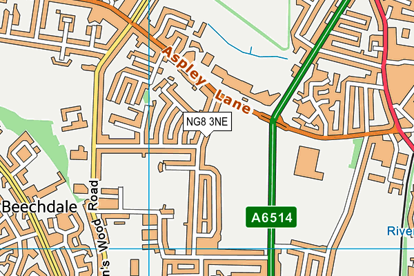 NG8 3NE map - OS VectorMap District (Ordnance Survey)