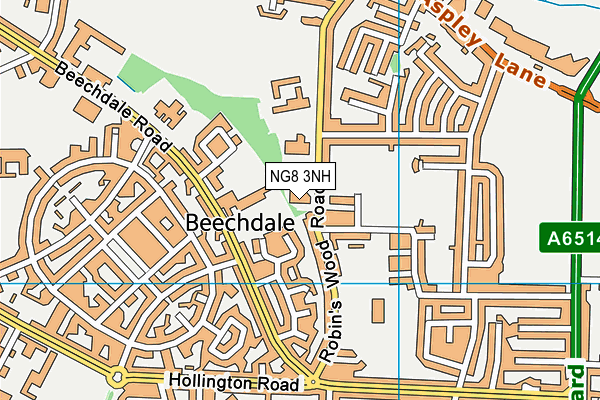 NG8 3NH map - OS VectorMap District (Ordnance Survey)