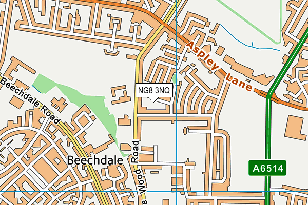 NG8 3NQ map - OS VectorMap District (Ordnance Survey)