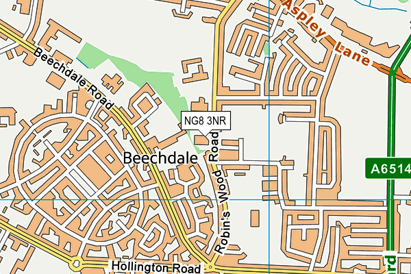 NG8 3NR map - OS VectorMap District (Ordnance Survey)