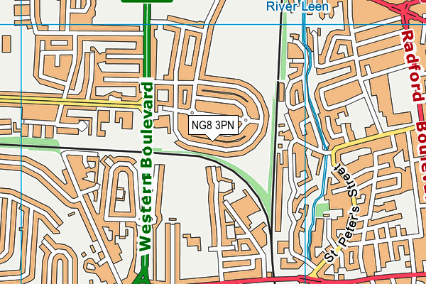 NG8 3PN map - OS VectorMap District (Ordnance Survey)