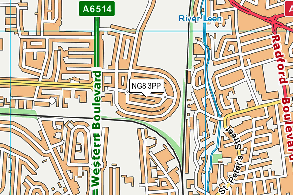 NG8 3PP map - OS VectorMap District (Ordnance Survey)