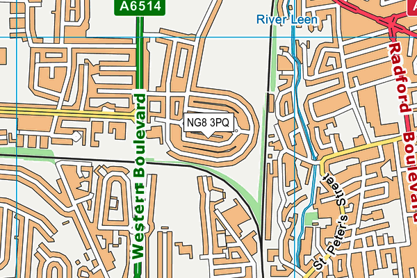 NG8 3PQ map - OS VectorMap District (Ordnance Survey)
