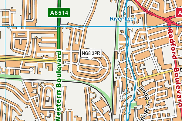 NG8 3PR map - OS VectorMap District (Ordnance Survey)