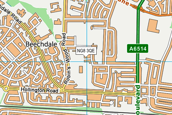 NG8 3QE map - OS VectorMap District (Ordnance Survey)