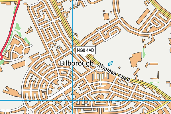 NG8 4AD map - OS VectorMap District (Ordnance Survey)