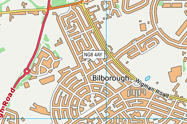 NG8 4AY map - OS VectorMap District (Ordnance Survey)