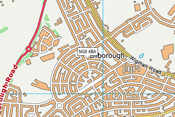 NG8 4BA map - OS VectorMap District (Ordnance Survey)