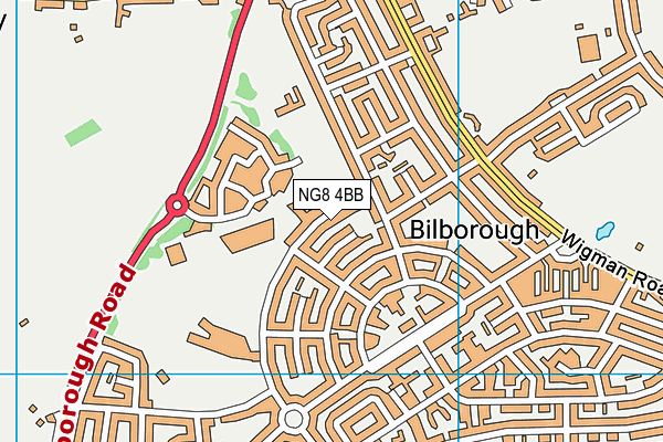 NG8 4BB map - OS VectorMap District (Ordnance Survey)