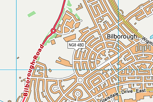 NG8 4BD map - OS VectorMap District (Ordnance Survey)