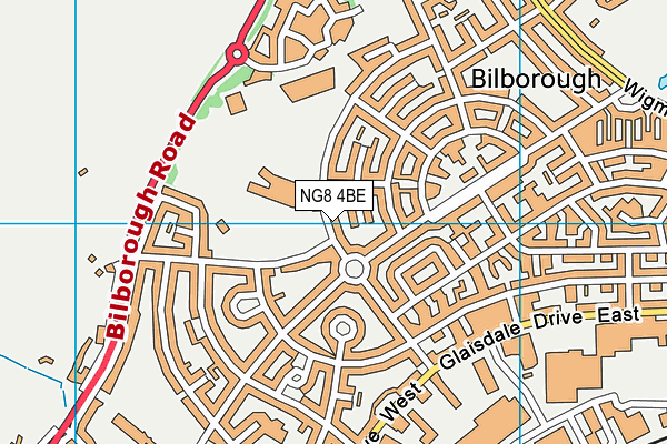 NG8 4BE map - OS VectorMap District (Ordnance Survey)