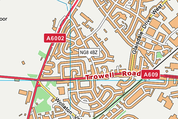 NG8 4BZ map - OS VectorMap District (Ordnance Survey)